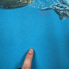 + Vintage Y2K Turtles Ocean Shirt – Blue – Gulf Specimen Marine Lab Florida – L