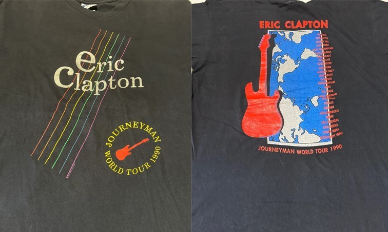 Double sided Eric Clapton Tour unisex classic style T-shirt QT7386