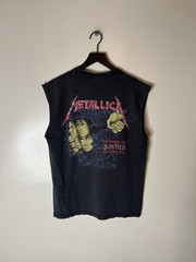 2000s Metallica And Justice For All Chopped Distressed Shirt Mens Size Medium