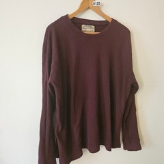 3 Waffle Knit Long Sleeve Thermal Crewneck Shirts