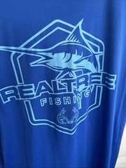 Realtree Marlin Tee T-Shirt Men’s Sz XL Hunting Royal Blue Running Walking Gym