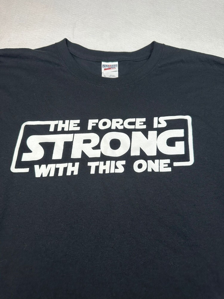 Jerzees Mens Dri Power Active XL Graphic Tee “The Force is Strong with this one”