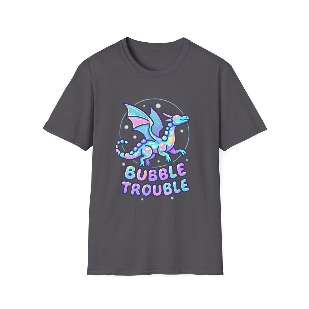 Unisex Softstyle T-Shirt Bubble Dragon Fantasy Art Surreal Sky Creature