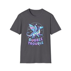 Unisex Softstyle T-Shirt Bubble Dragon Fantasy Art Surreal Sky Creature