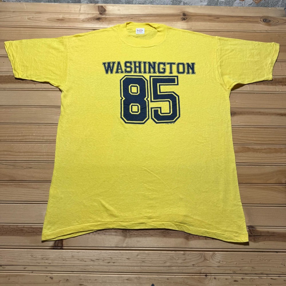 Vintage 1984 Washington #85 Collegiate University Sports Athletics T-Shirt – XL