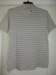 Converse Black Canvas Cotton Stripe Short Sleeve Men Henley T-Shirt L (G) U22.G9