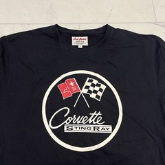 Corvette Sting Ray Shirt Men’s Large Red jacket T Shirt Black White Cotton Auto
