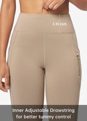 Women’s Fleece Lined Pants Thermal Leggings Winter Bootcut Yoga Pants Zipper …