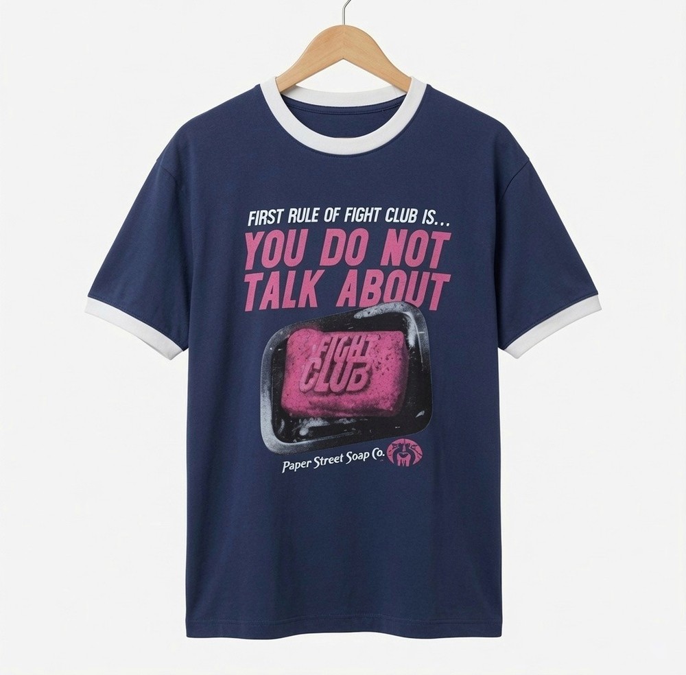 Fight Club Oversized T-Shirt for Men First Rule of Fight Club Premium Cotton Tee
