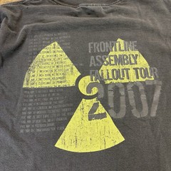 2007 Front Line Assembly Fall Out Tour Band Long Sleeve Shirt Size Medium Brown