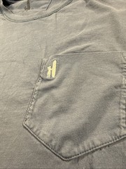 Johnnie O Pocket T Shirt Mens Large Blue Embroidered Logo Tag Less Casual Summer