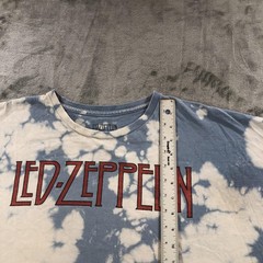 Led Zeppelin Shirt Mens 2XL Blue Tie Dye U.S. Tour 1975 Band Graphic Tee