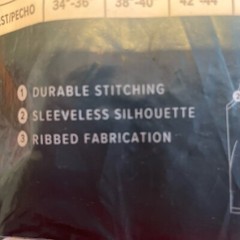 Gildan Men’s Size S 34-36” Classic A-Shirts Ribbed Cotton Tag Free 3 pack NWT