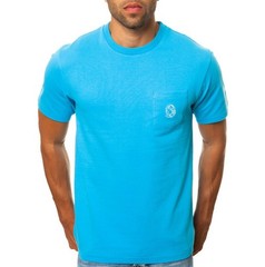 Billionaire Boys Club BBC Crewneck SS Pocket T-Shirt Malibu Blue Mens Small NEW