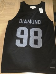 Diamond Supply Co Black Mesh Tank Top Mens Large Brand New W Tags