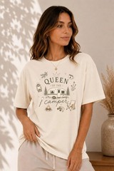 Queen of the Camper Shirt, RV Camping Graphic Tee T-Shirt