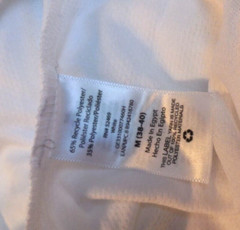 NWT George Mens M White/Black Raglan Short Sleeve T- Shirt Soft Moisture Wicking