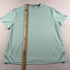 Athletic Works Size 2XL Crew Neck T-Shirt Aqua Green Workout Polyester