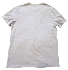 Marine Layer Mens Pattern Textured Stripe Tee Beige Small Super Soft