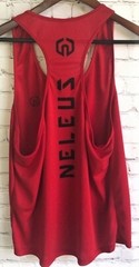 NELEUS ‘Dry Fit Logo Muscle’ Mesh Tank Top Men’s S Gym Workout Exercise Red NEW!