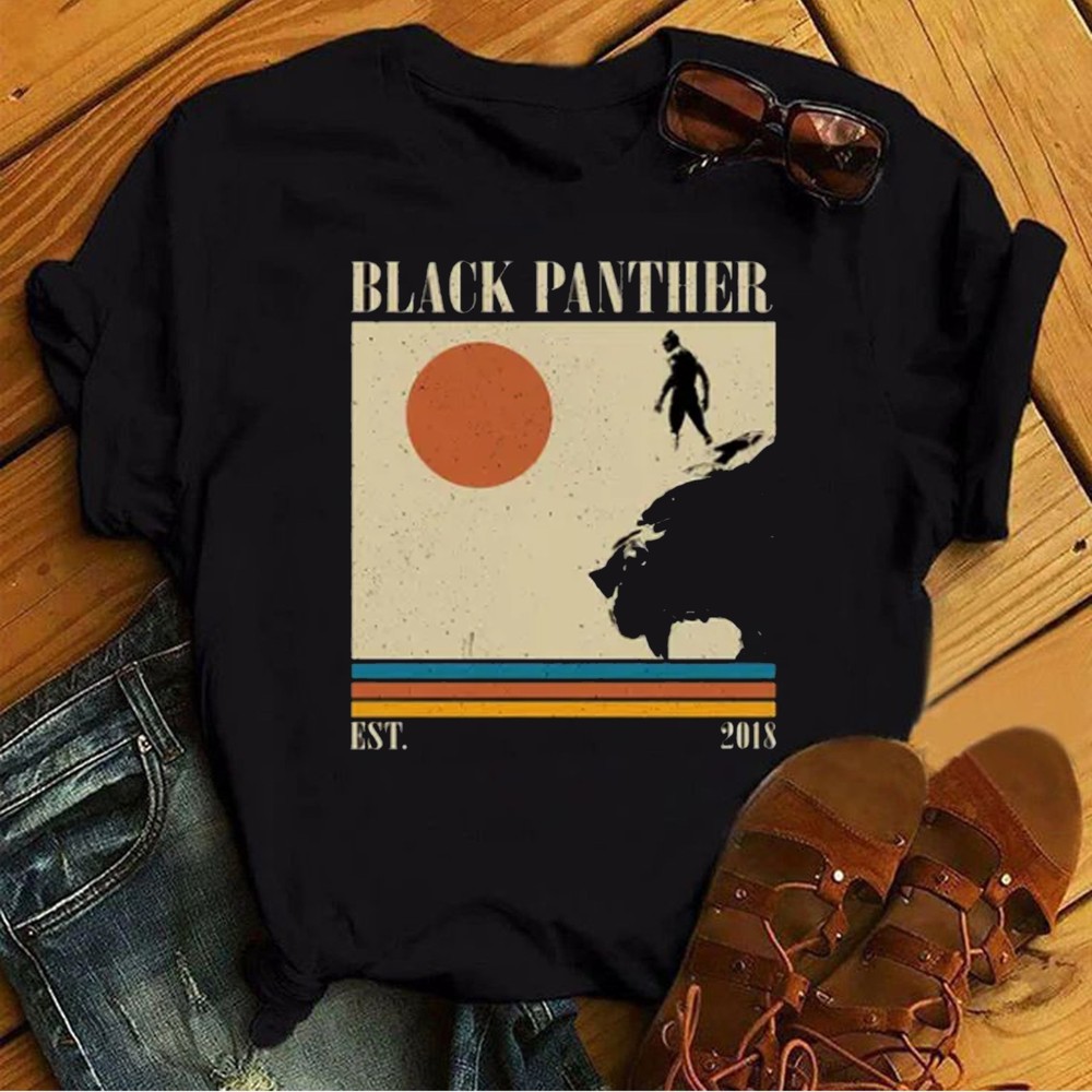 Retro Black Panther Est. 2018 T-shirt, Black Panther Super Hero Fans Tee