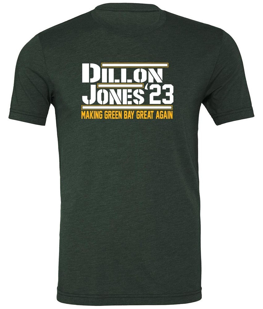 TRIBLEND Aaron Jones AJ Dillon Green Bay Packers 23 T-Shirt