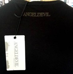 Men’s Angel Devil With Crew-Neck Studded, Print Logo Back – 14010007