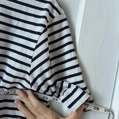 NWOT Pact Mens VNeck TShirt Blue White Stripe L Classic Preppy Nautical