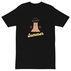 Fat Bear Summer Mens Size XL Black cotton premium heavyweight tee Made to Order