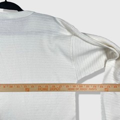 Hanes American Sportsman Thermal Shirt Mens 2XL White Waffle Knit Longline