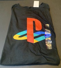 Ripple Junction Men PlayStation Logo Graphic T-Shirt Black XL