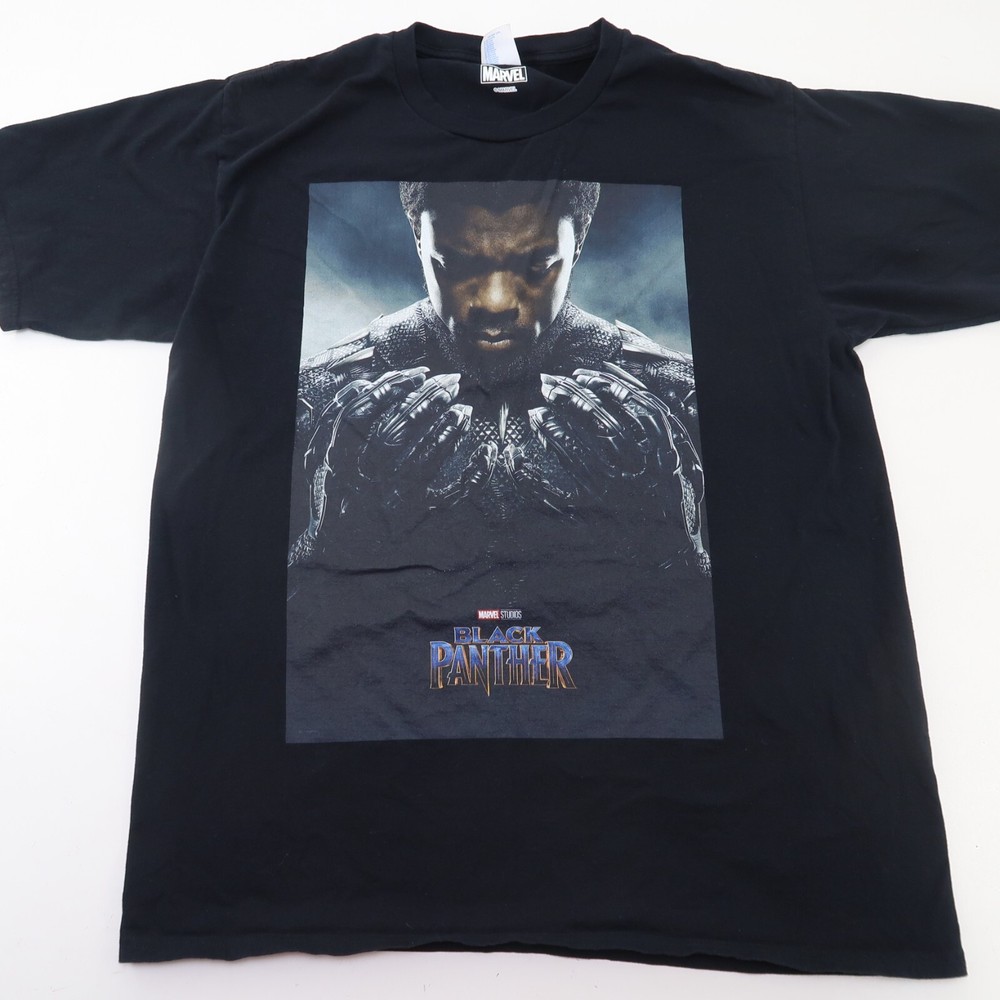 Marvel Comics Black Panther Movie T-Shirt Black Size L Nakia Poster