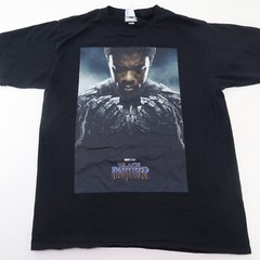 Marvel Comics Black Panther Movie T-Shirt Black Size L Nakia Poster