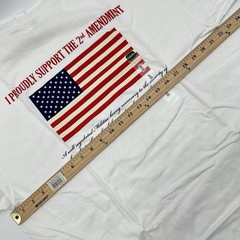 VTG Cabela’s Men’s XL USA Flag 2nd Amendment Graphic T-Shirt White Patriotic NWT