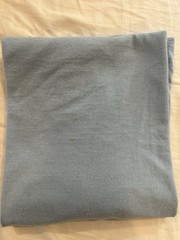 Trader Joe’s Logo Graphic Dusty Blue Cotton Knit Double-Sided Short Sleeve Tee S