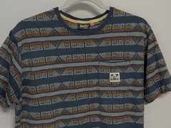Howler Brothers Men’s Large Jacquard Petrol Blue T-Shirt Size Large