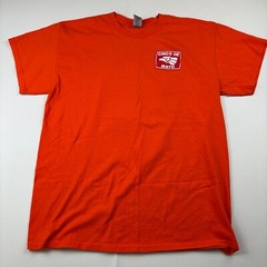 Gildan Men’s T-Shirt Large Orange Cinco de Mayo We Headed To Taqueria San Miguel