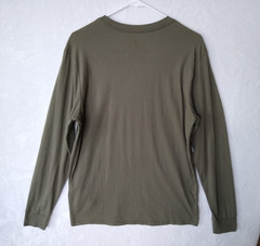 Dockers Mens Long Sleeve T Shirt M Olive Green Crew Neck Tee Shirts Cotton Knit