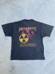 Vintage 1987 Megadeth T-Shirt Mens Large Black Single Stitch 80s Radioactive