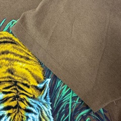 Vintage 90s Tiger Wild Gear Animal Nature Big Cat T-Shirt Adult XL Brown Vtg USA