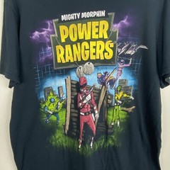 Power Rangers Shirt Womens XL Black Saban’s Mighty Morphin Retro Crewneck Tee