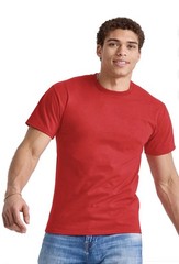 Hanes Essentials Men’s Large Red Cotton Crewneck T-Shirt Short Sleeve