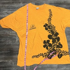Vintage Ocean Pacific Shirt Mens XL Orange Floral Surf Graphic 1993 USA Tee