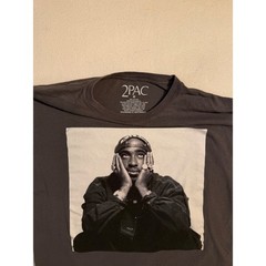 2Pac Tupac Shakur Graphic T-Shirt Charcoal Gray Mens Medium Rap Tee Hip Hop