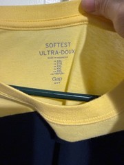 GAP Men’s Yellow/Navy Striped Cotton T-shirt Softest Ultra-Doux size XXL