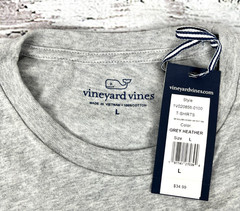 Vineyard Vines Men’s Golden Retriever Dog Whale Gray T-Shirt Size Large – NEW