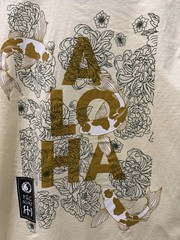 T&C Surf Designs ALOHA Koi Fish Graphic Beige Crewneck T-Shirt Men’s M