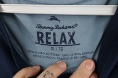 Tommy Bahama Relax Mens XL Faded Soft Touch Supima Cotton V-Neck T-Shirt Blue