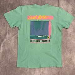 Vintage 1987 Green Local Motion Hawaii Surf Single Stitch T-Shirt Boys Medium
