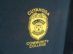 Jerzees Cuyahoga Community College 911 EMD Dispatch Adult M Black Logo T-Shirt